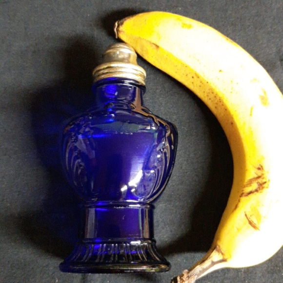 Vintage cobalt blue water sprinkle glass